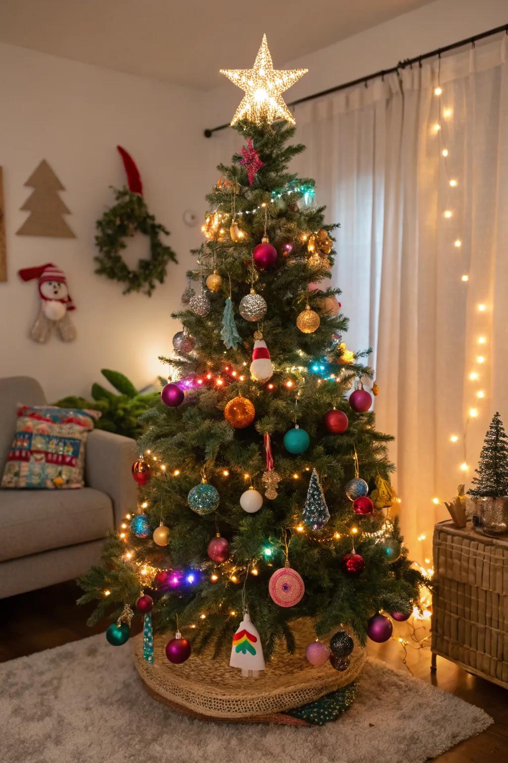 A Christmas tree with a modern twist