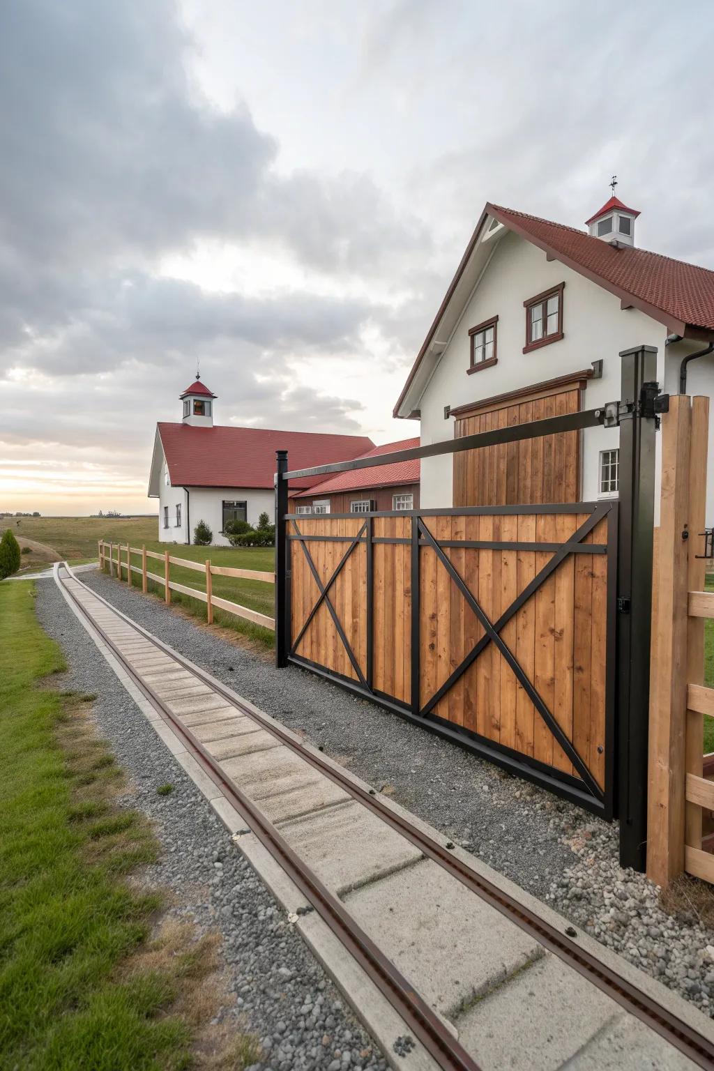 Automated sliding barn doors offer the best of both worlds: rustic charm and modern functionality.