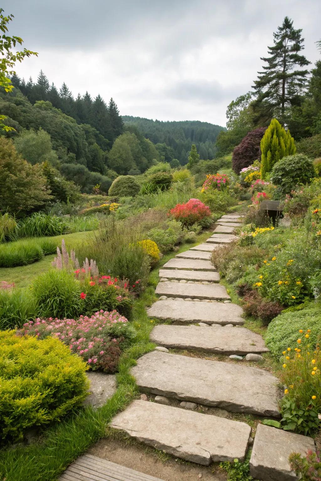 Step into adventure with oversized stepping stones.