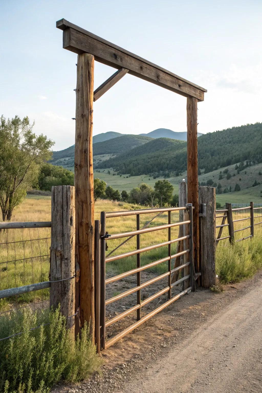 Rustic materials blend seamlessly with the natural surroundings.