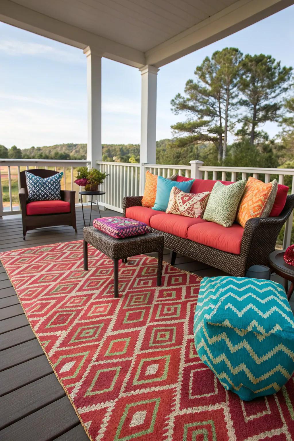 Decorative accents add personality and comfort to your deck.