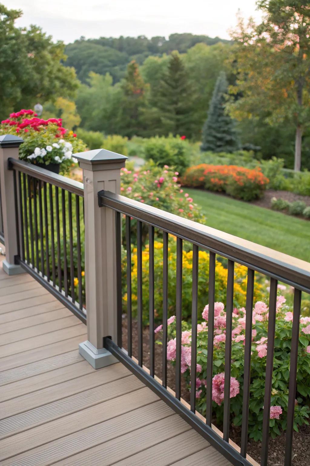 Durable composite top board perfect for weather-resistant style.