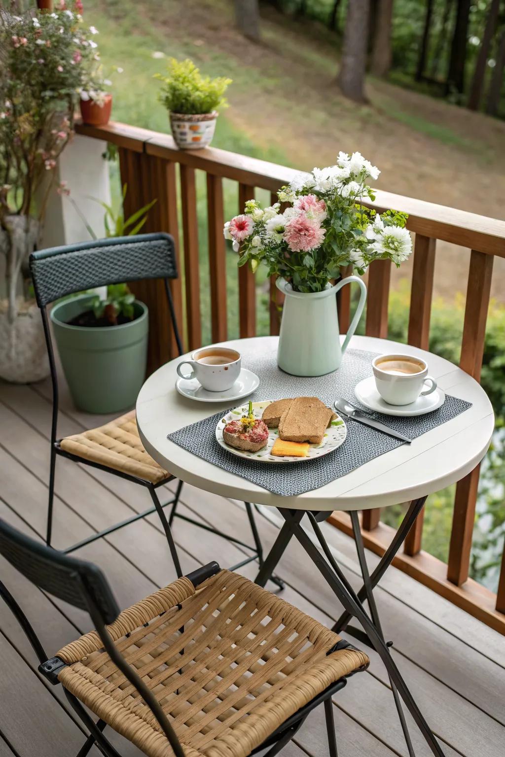 A cozy breakfast nook for serene mornings.