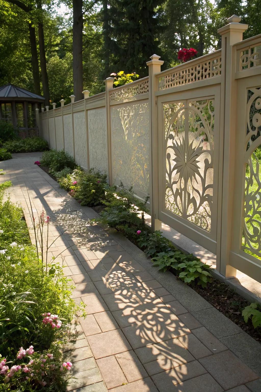 Intricate cut-out panels turn your fence into a work of art.
