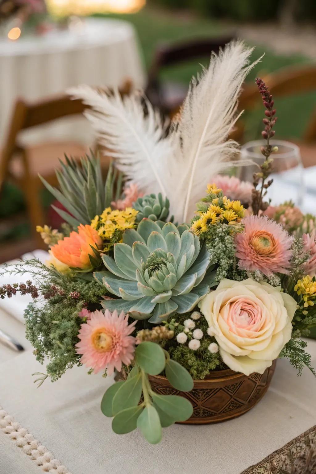 Floral centerpieces with a twist add personality to your tablescape.