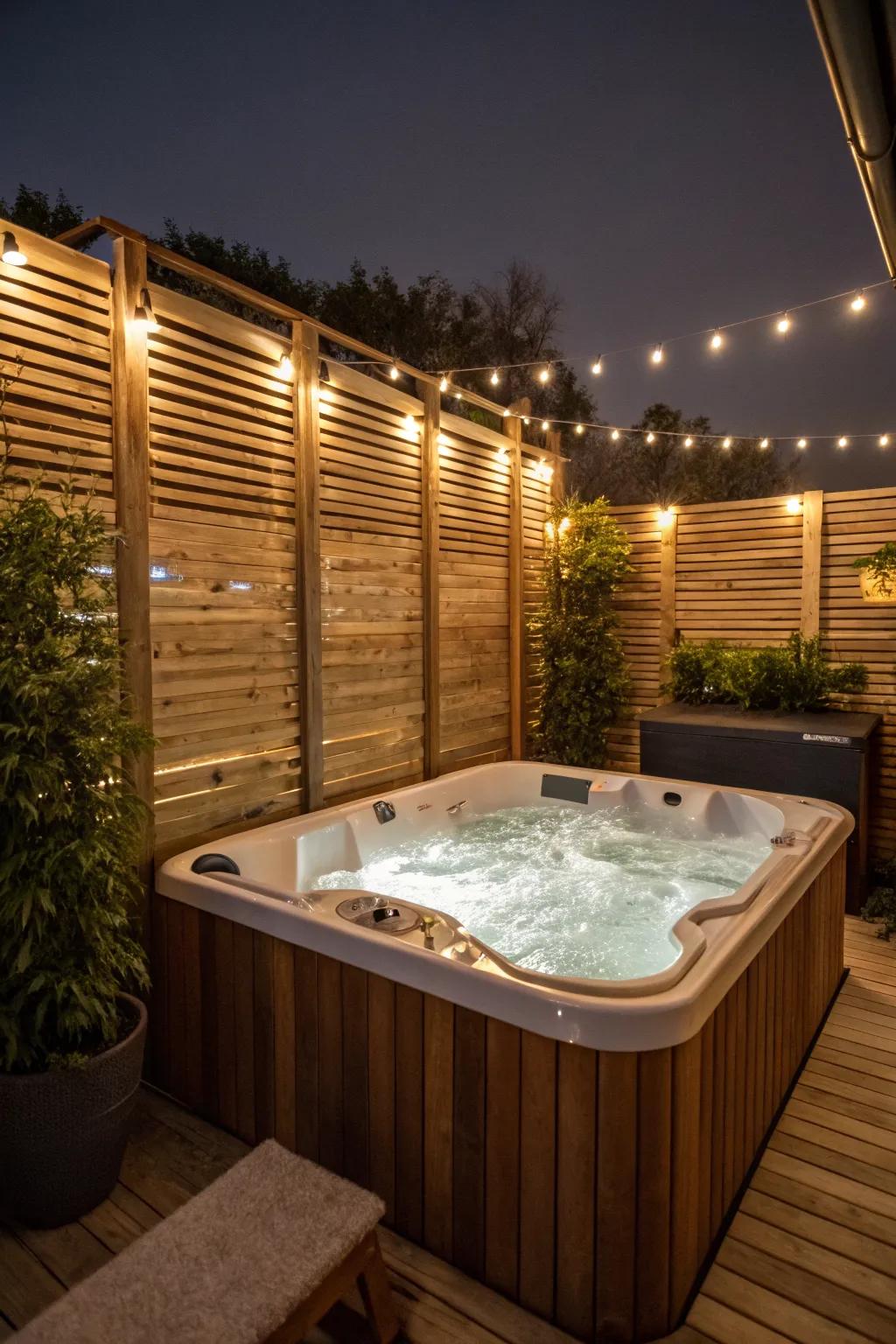 Privacy screens offer seclusion and style.