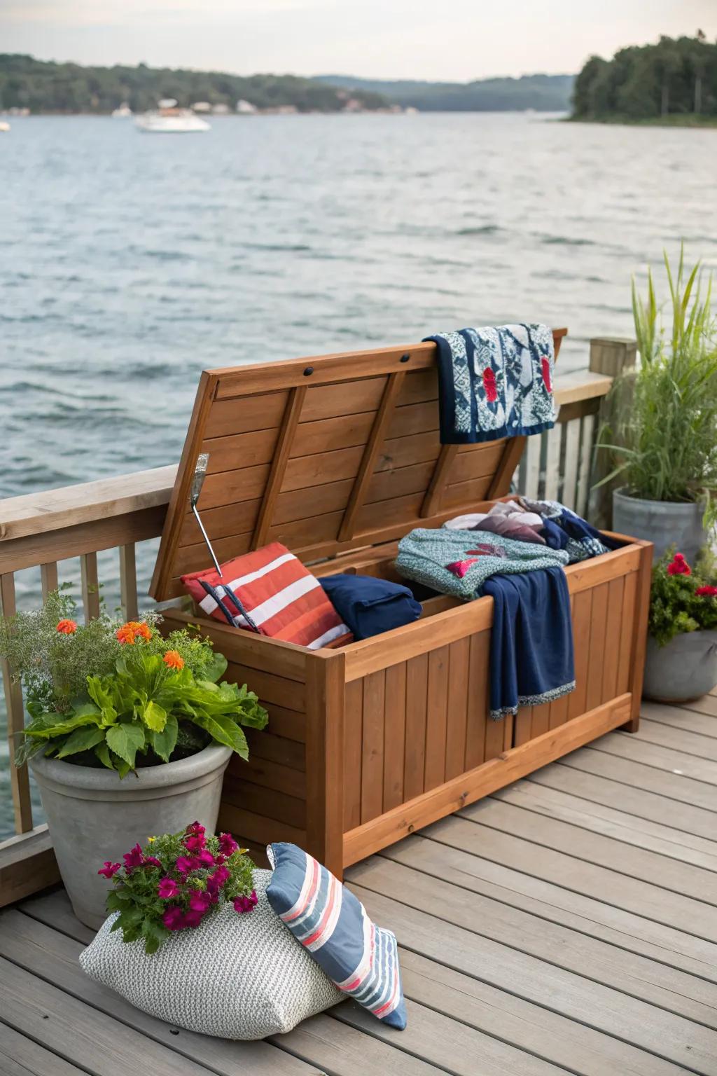 Storage benches provide seating and practicality with hidden storage solutions.