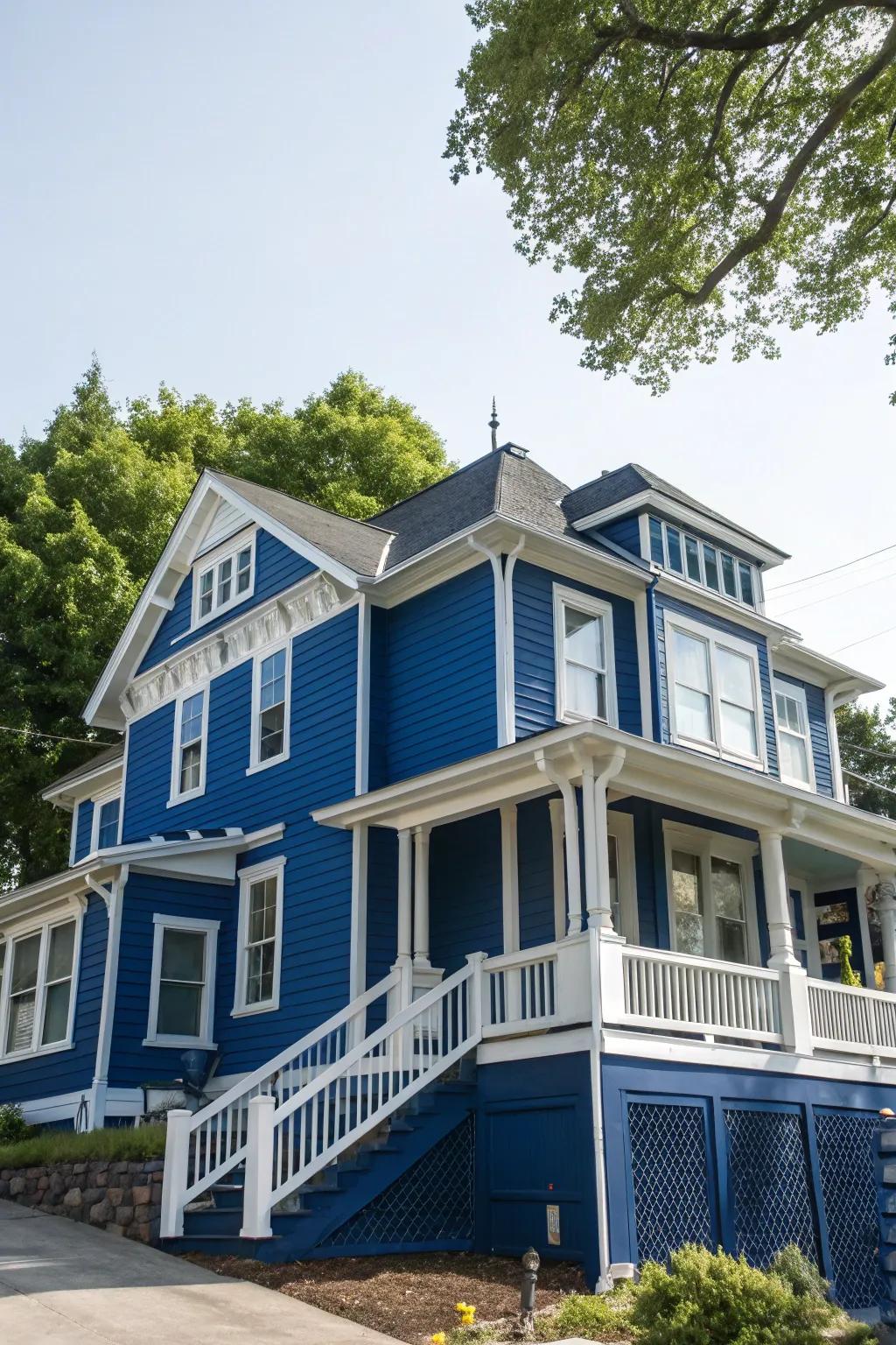 A bold color scheme breathes new life into a double wide home.