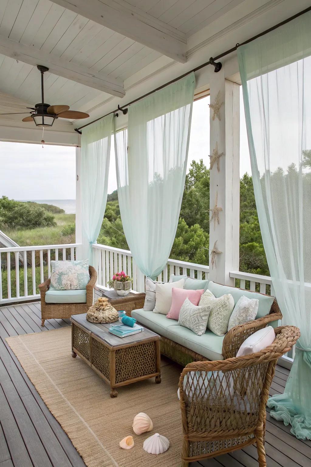 A coastal retreat with nautical charm.