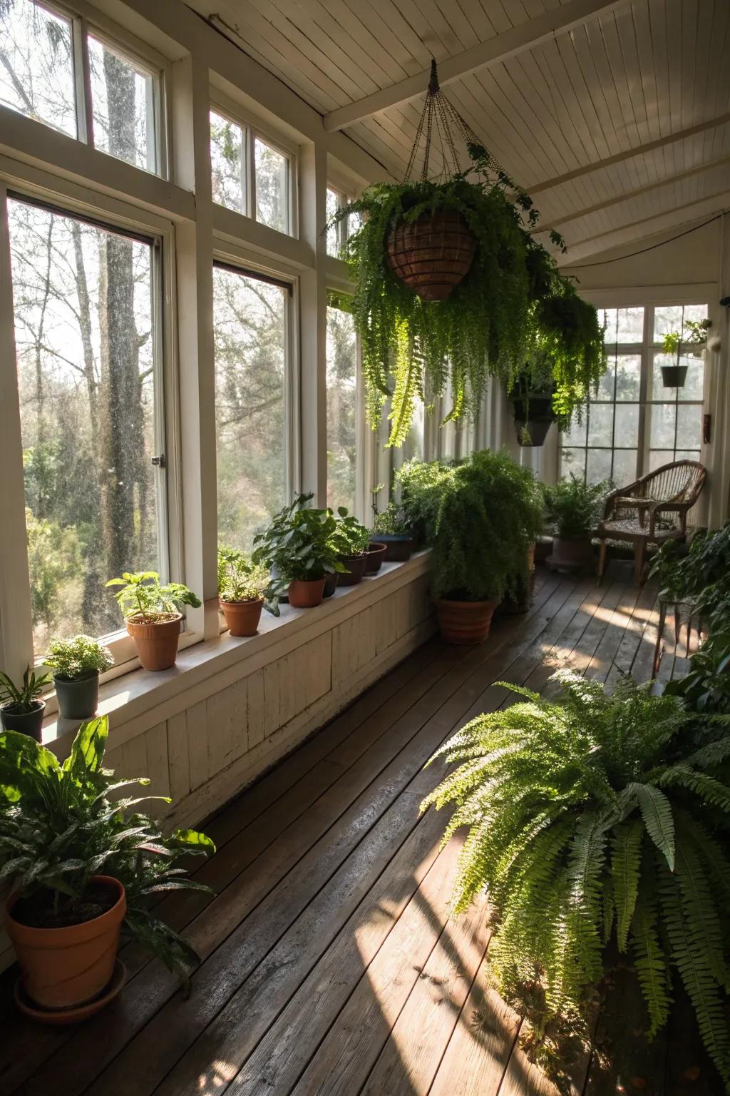 Bring nature inside with lush greenery.