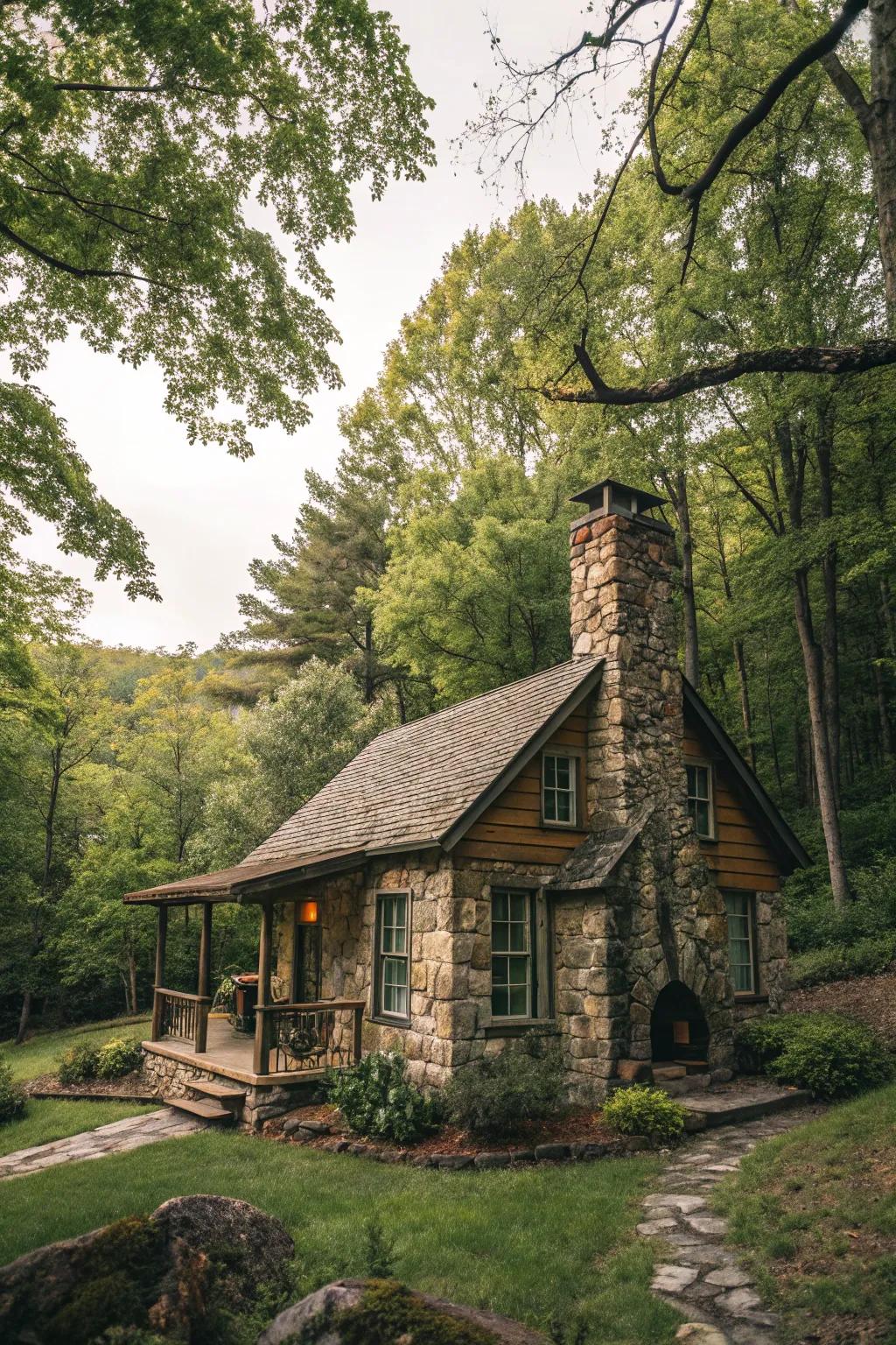 Stone veneer offers the rustic allure of stone without the heavy lifting.