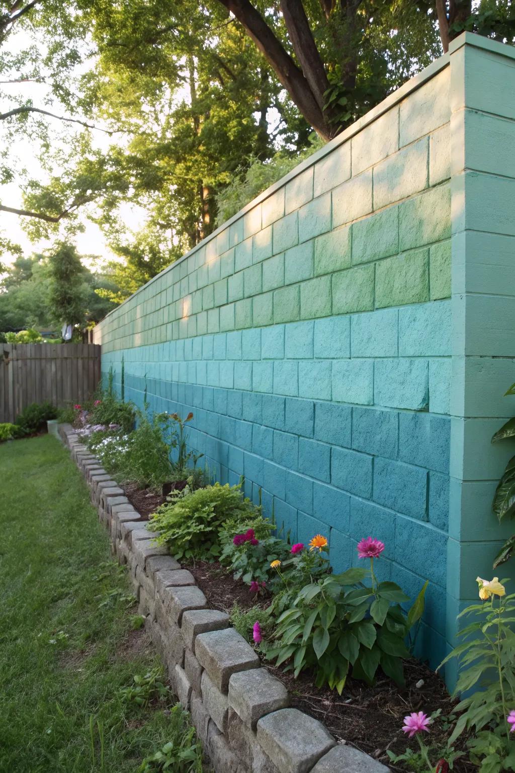 Ombre gradients add depth and interest to plain walls.
