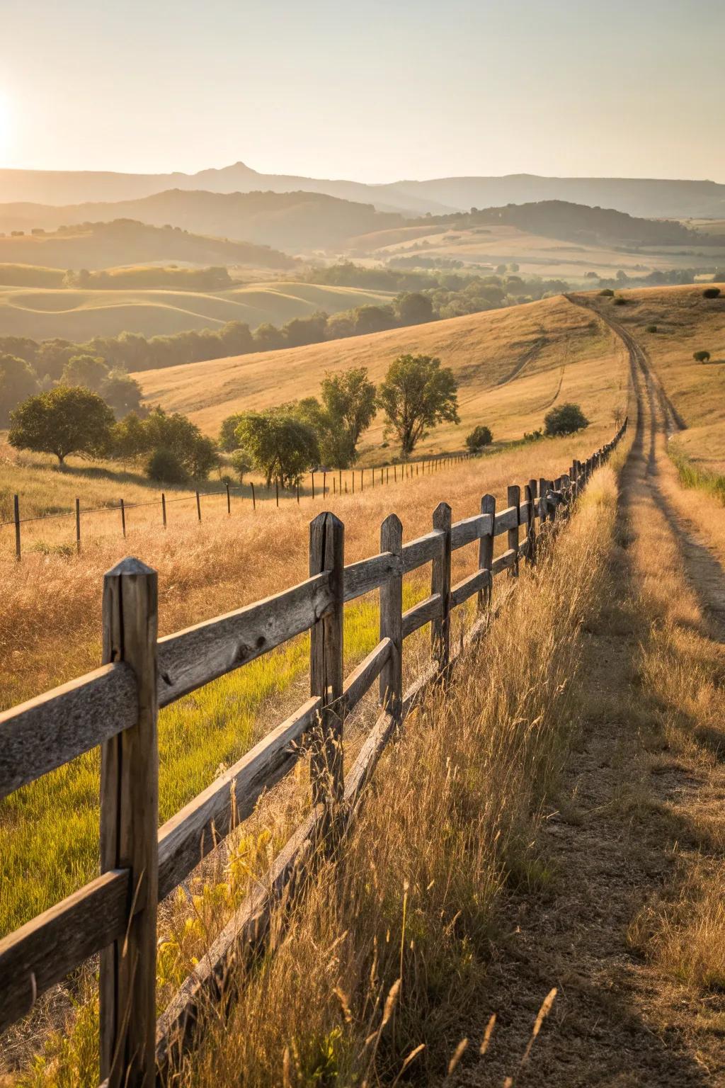 Post and rail fences provide timeless beauty and function.