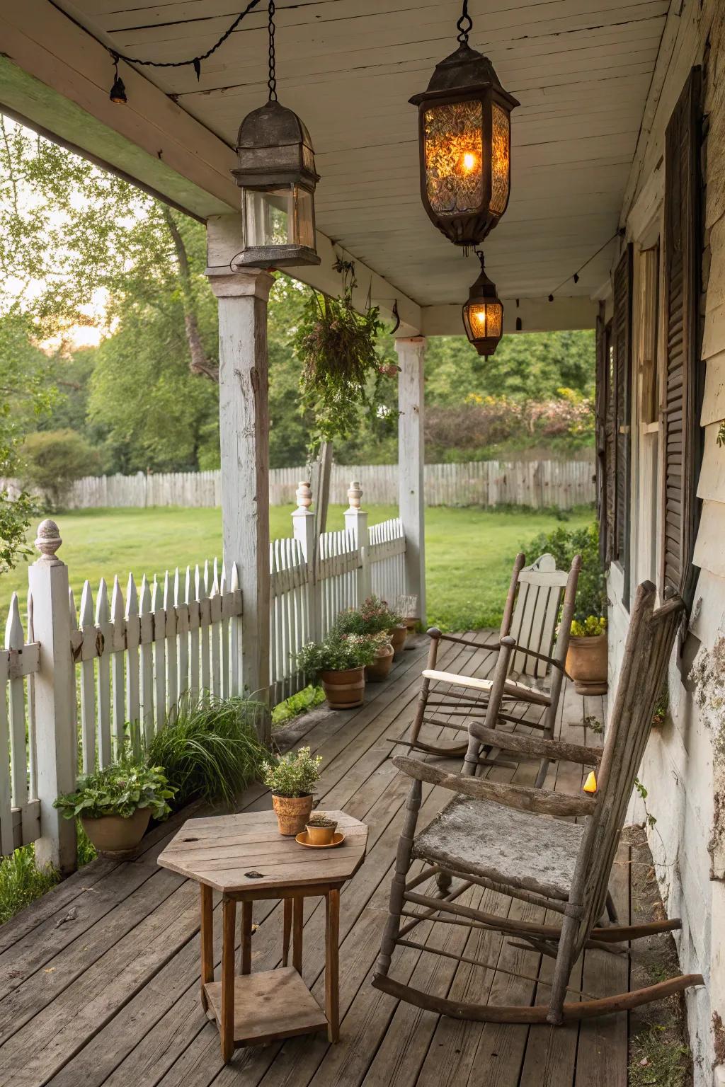 Wooden floors bring a natural charm to your porch.