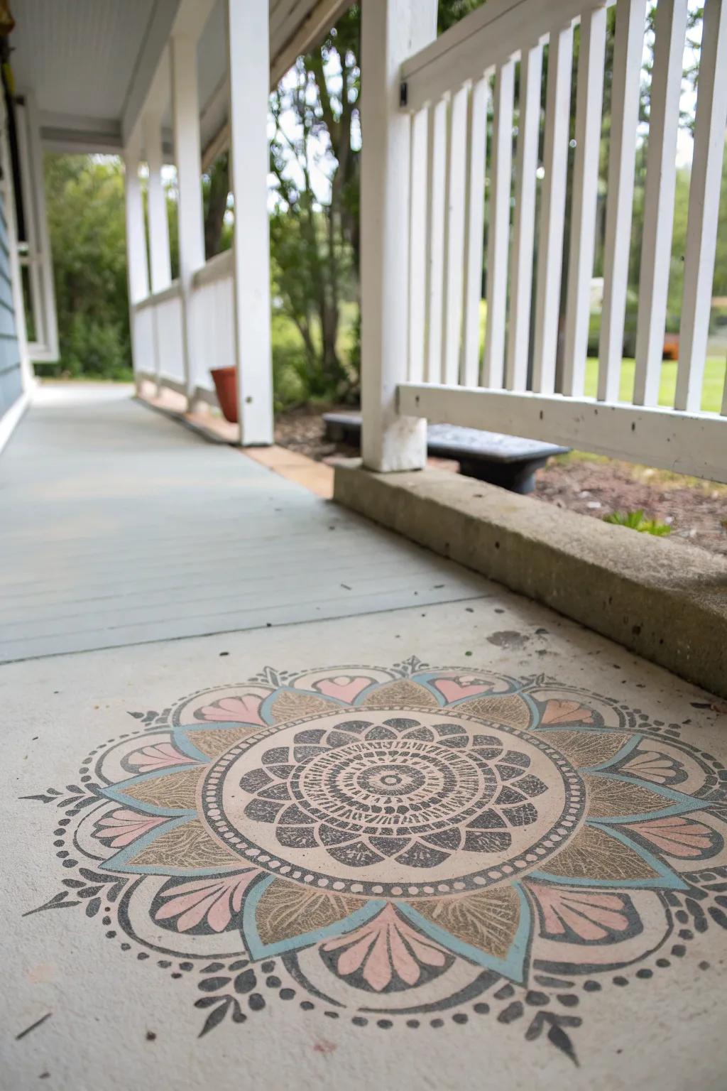 Add artistic flair with stenciled designs.