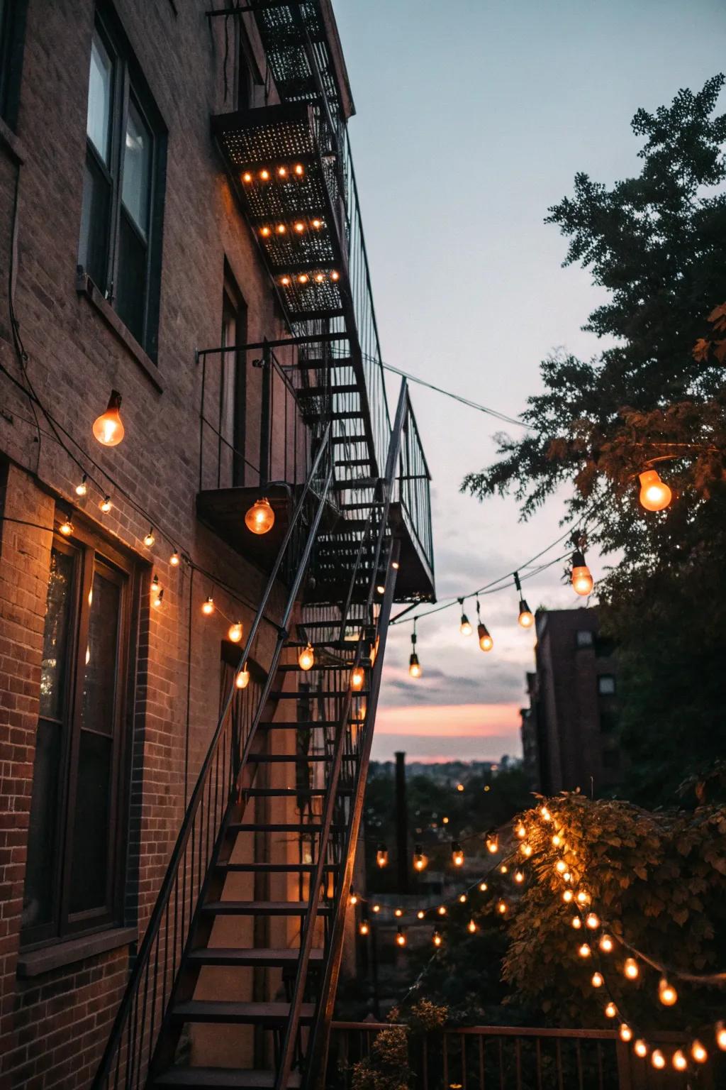 String lights add a magical touch to your outdoor space.