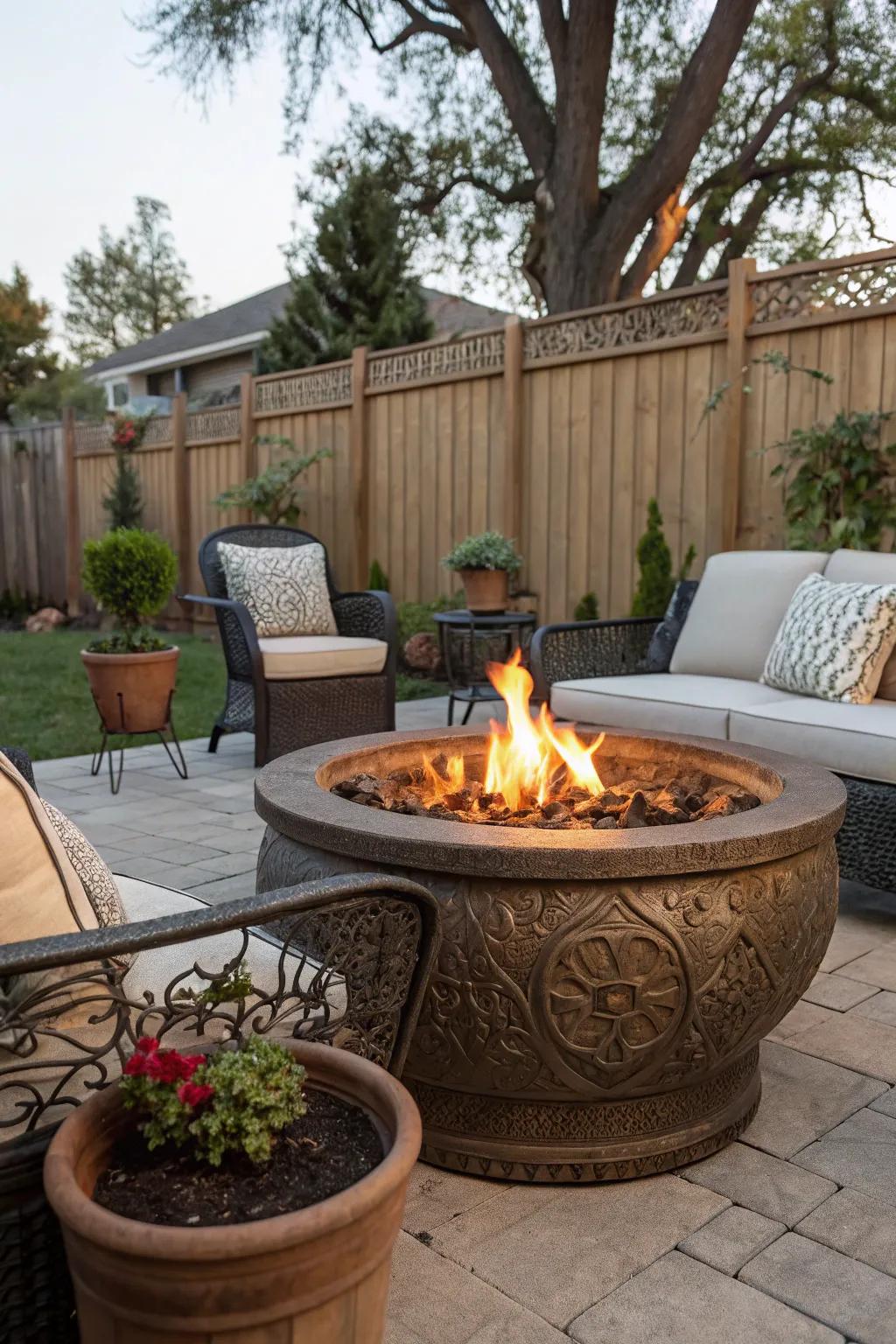 Make it personal with custom fire pit engravings.