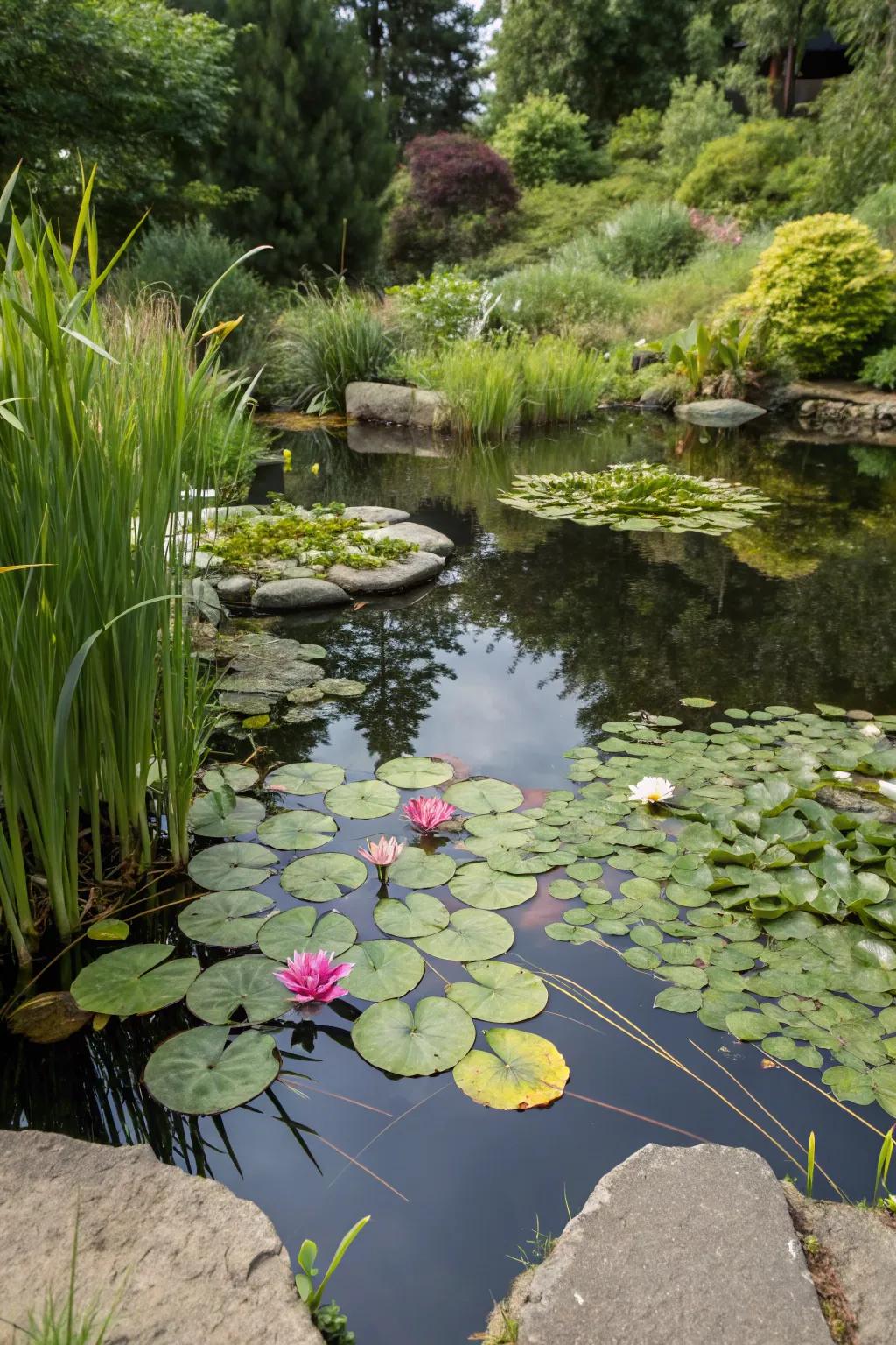 Aquatic plants bring beauty and life to your pond.