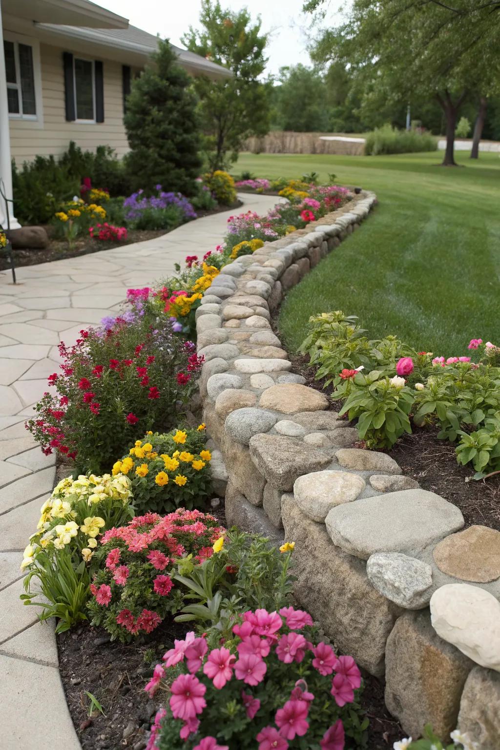 Defined edges provide structure and elegance to your flower beds.