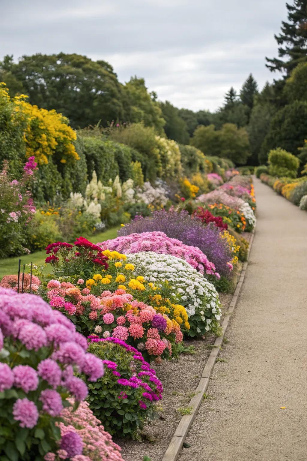 Flower beds add a splash of color to your garden.