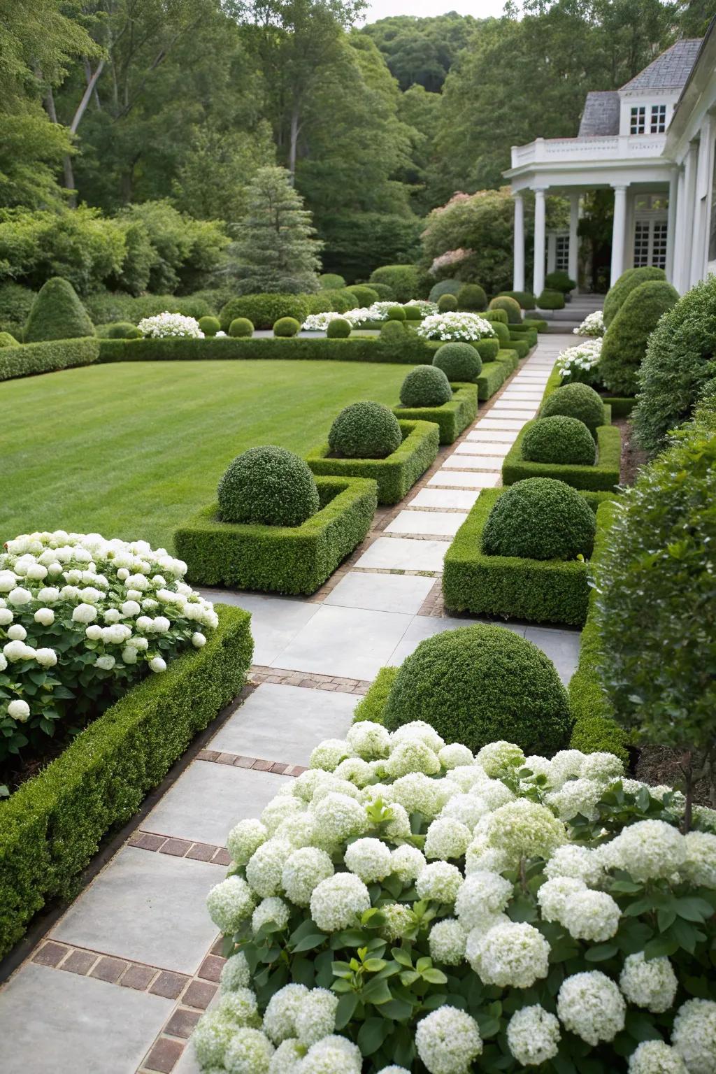 Symmetry adds harmony to your garden.