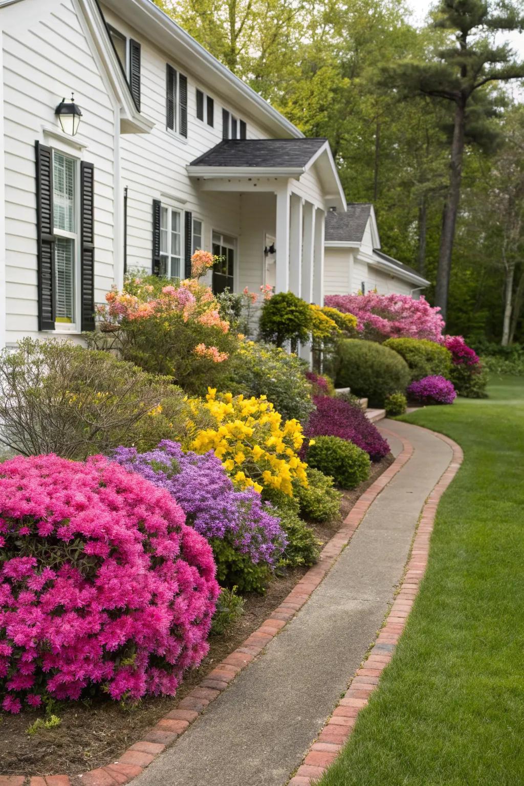 Bring vibrancy to your yard with colorful bushes.