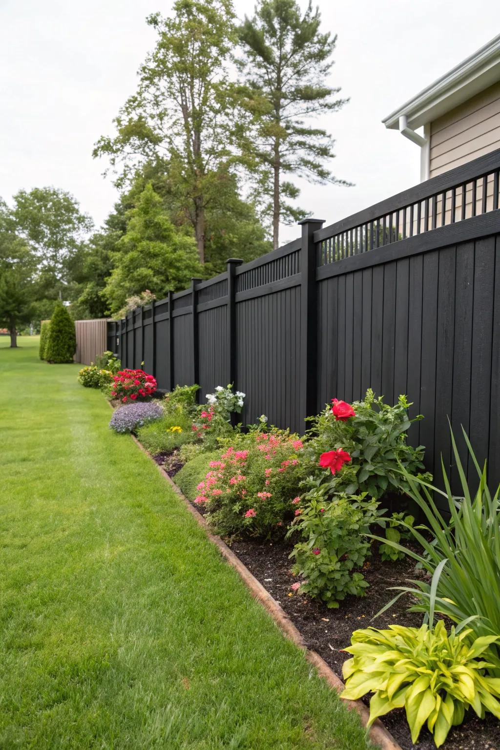 Make a statement with bold black fences.