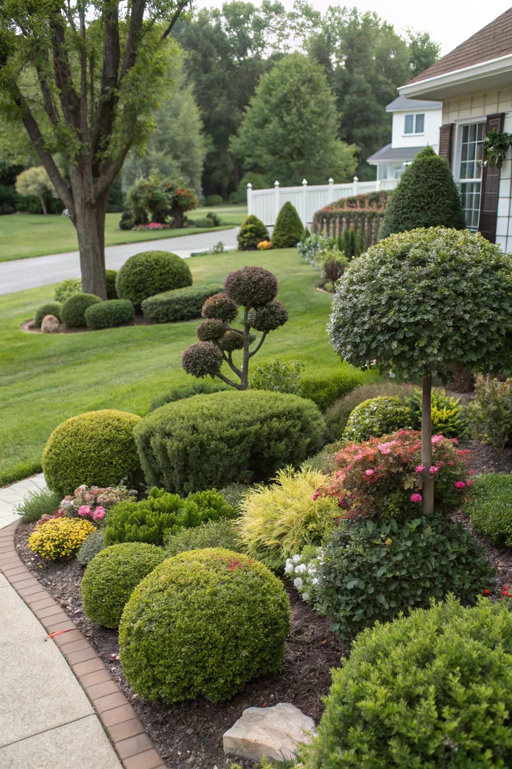 Different shapes and sizes keep your yard interesting.