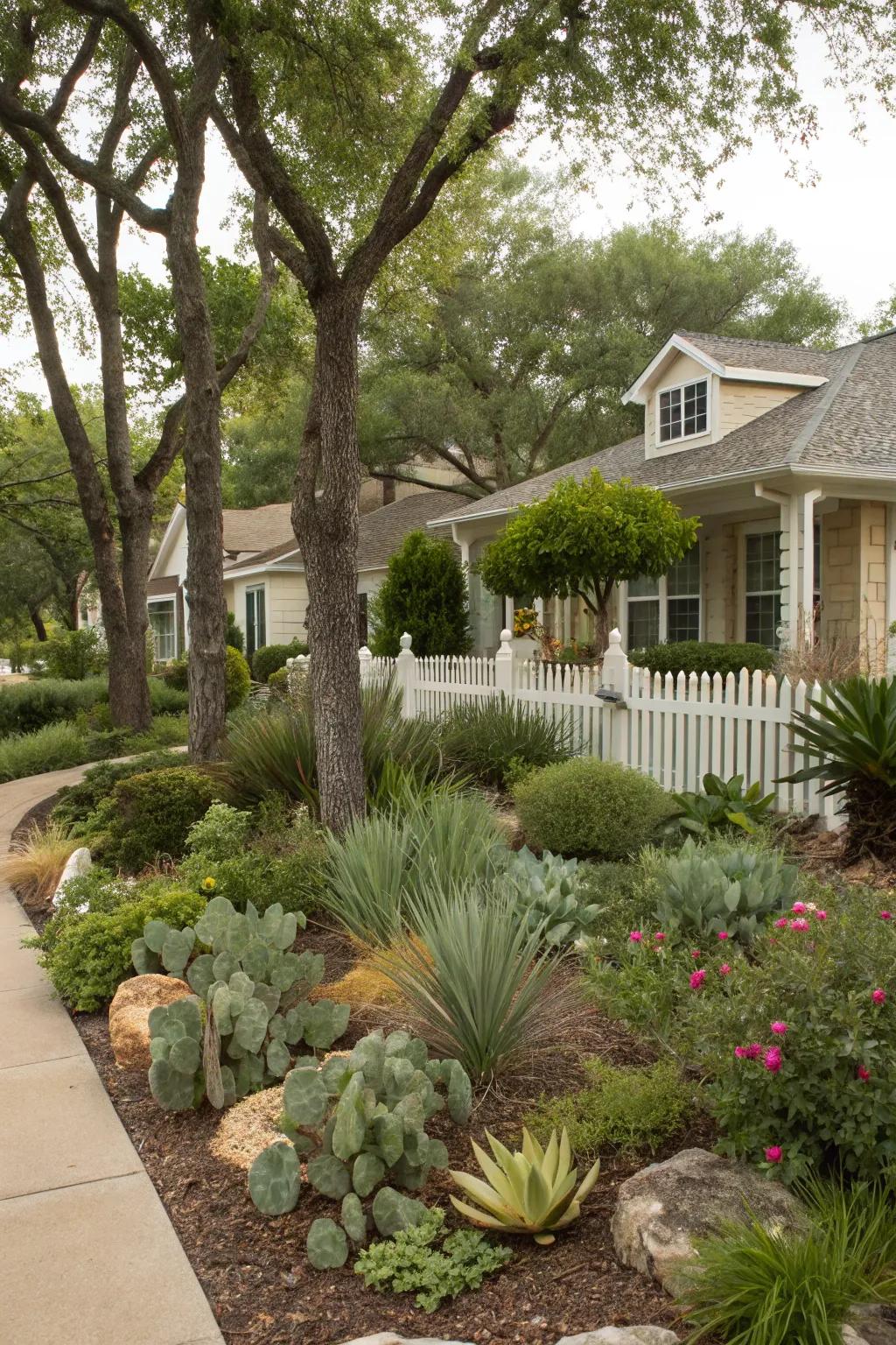 Diverse plant arrangements add visual interest to Texas gardens