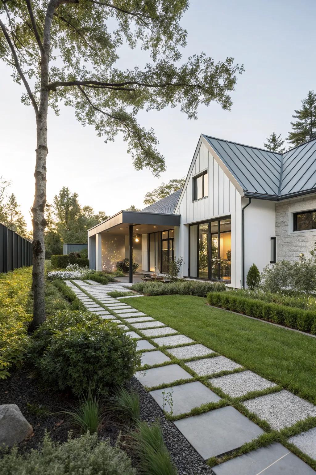 Sleek sophistication with metal accents