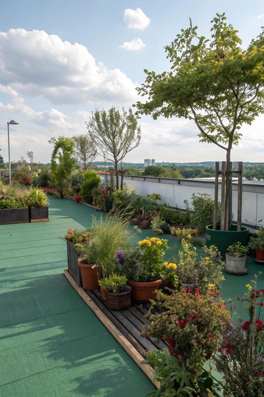 Lush greenery can transform your deck into a serene retreat.