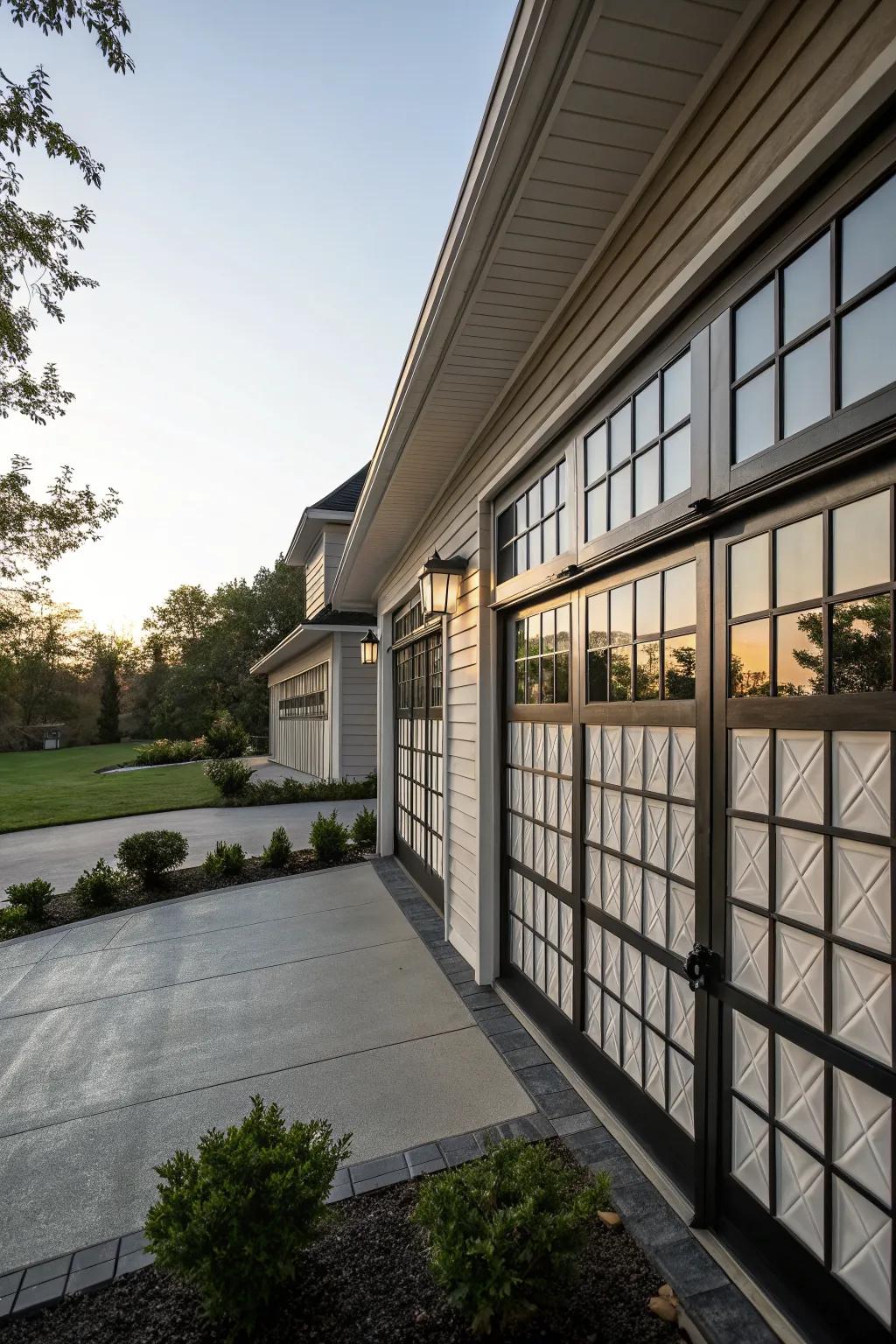 Unique window designs that elevate garage aesthetics.