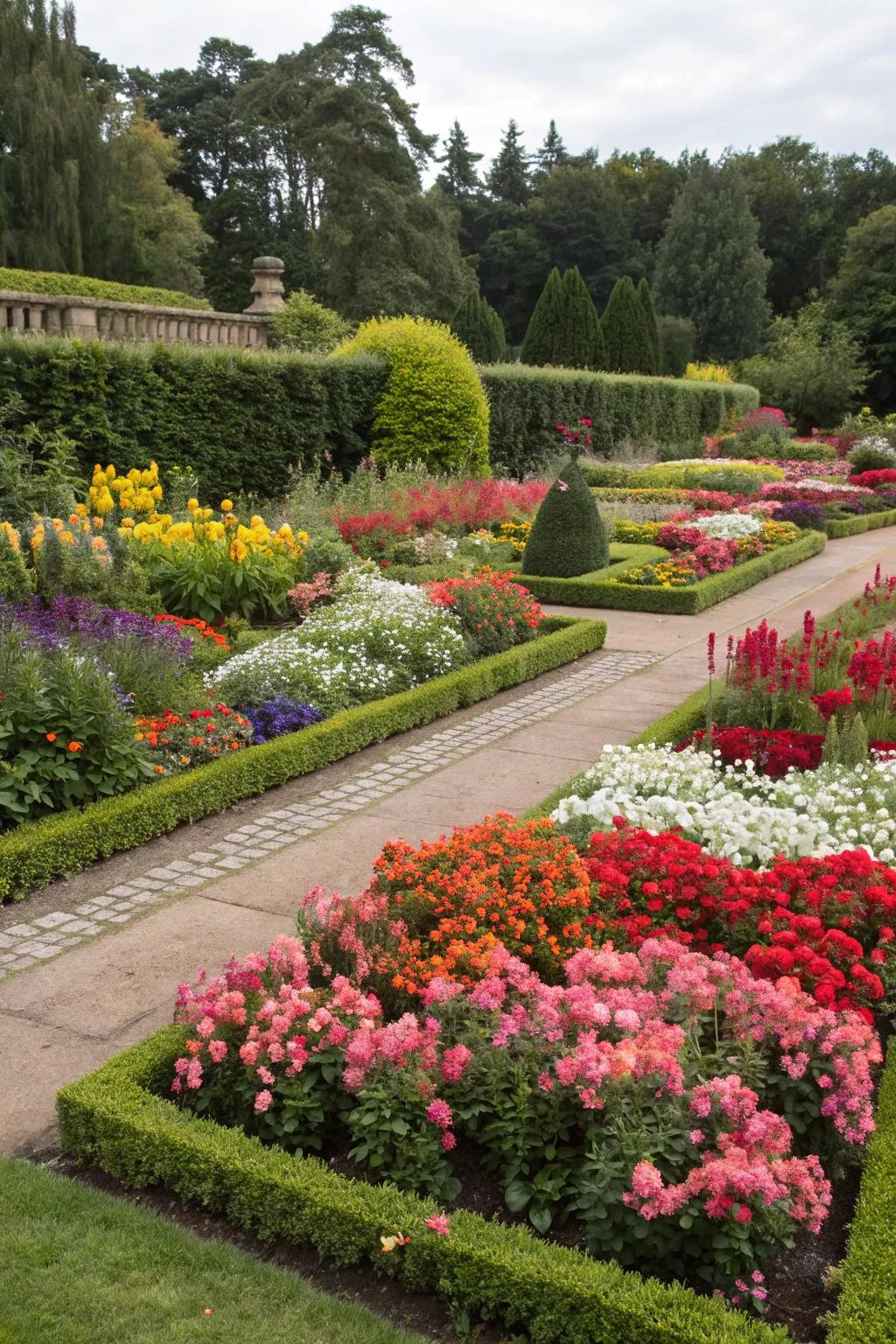Colorful flower beds that bring life to any garden.