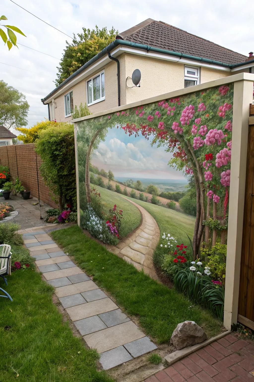 3D murals create an illusion of endless space.