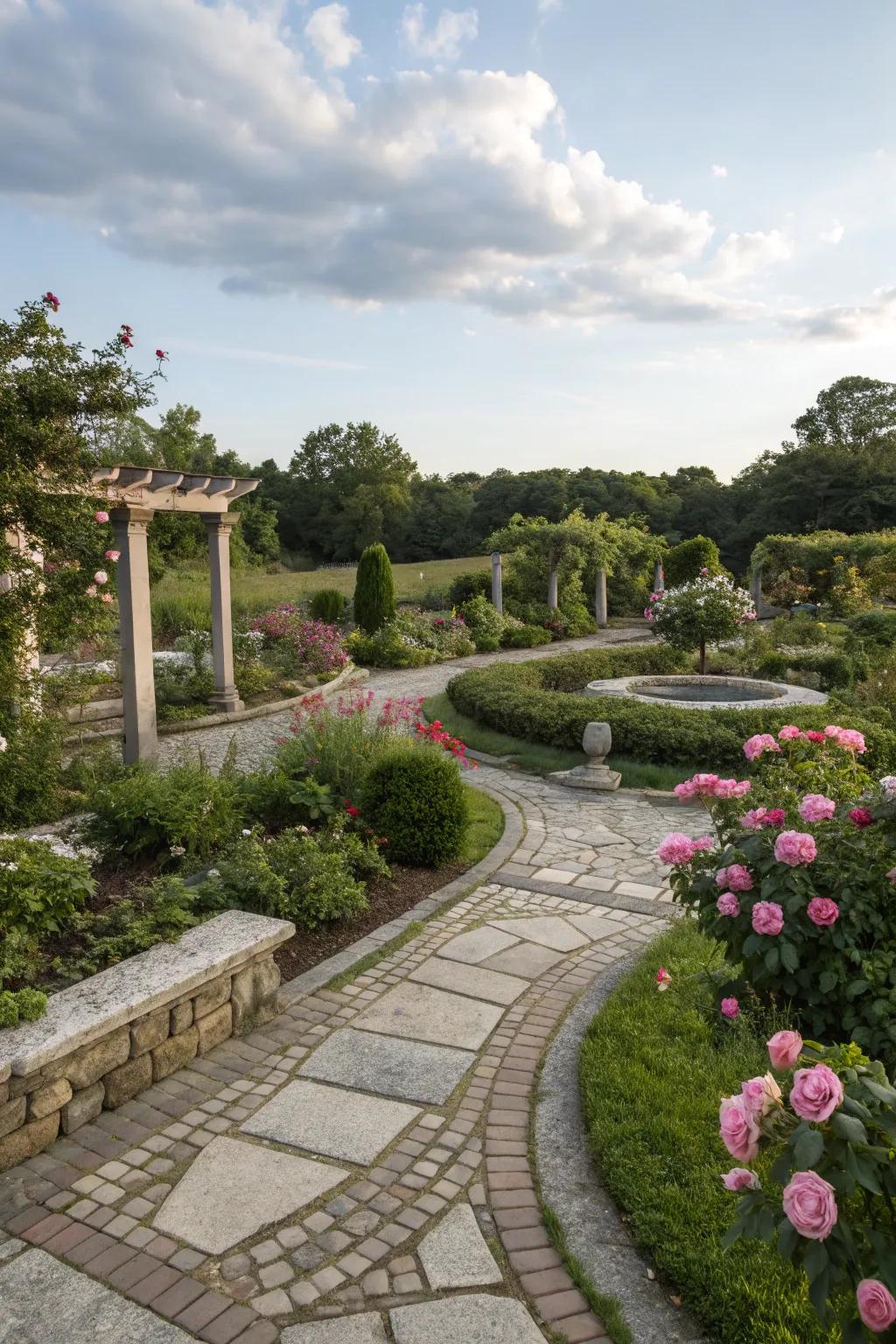 Stone and paver accents bring structure and style.
