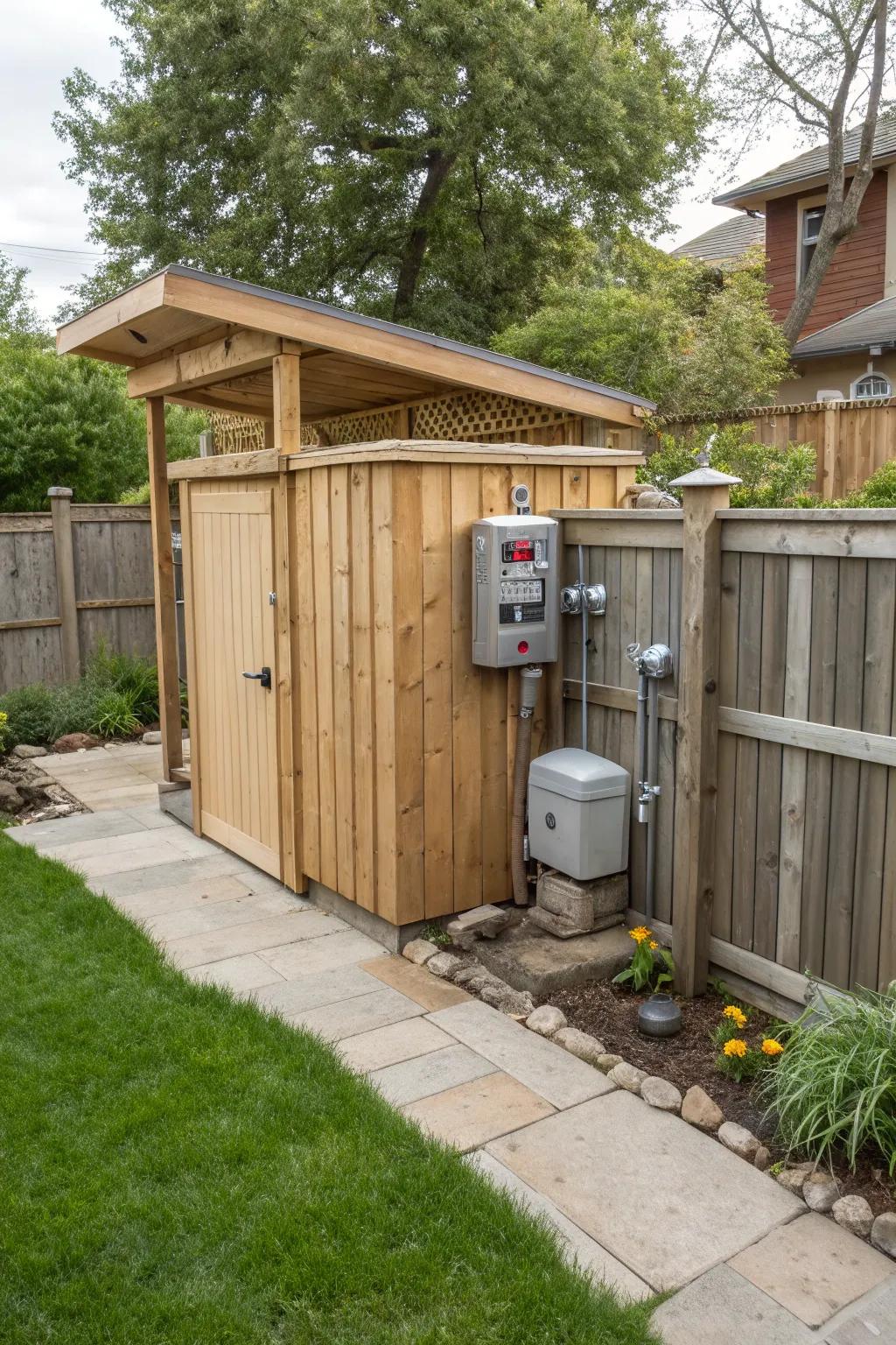 Wooden enclosures blend seamlessly with natural settings.