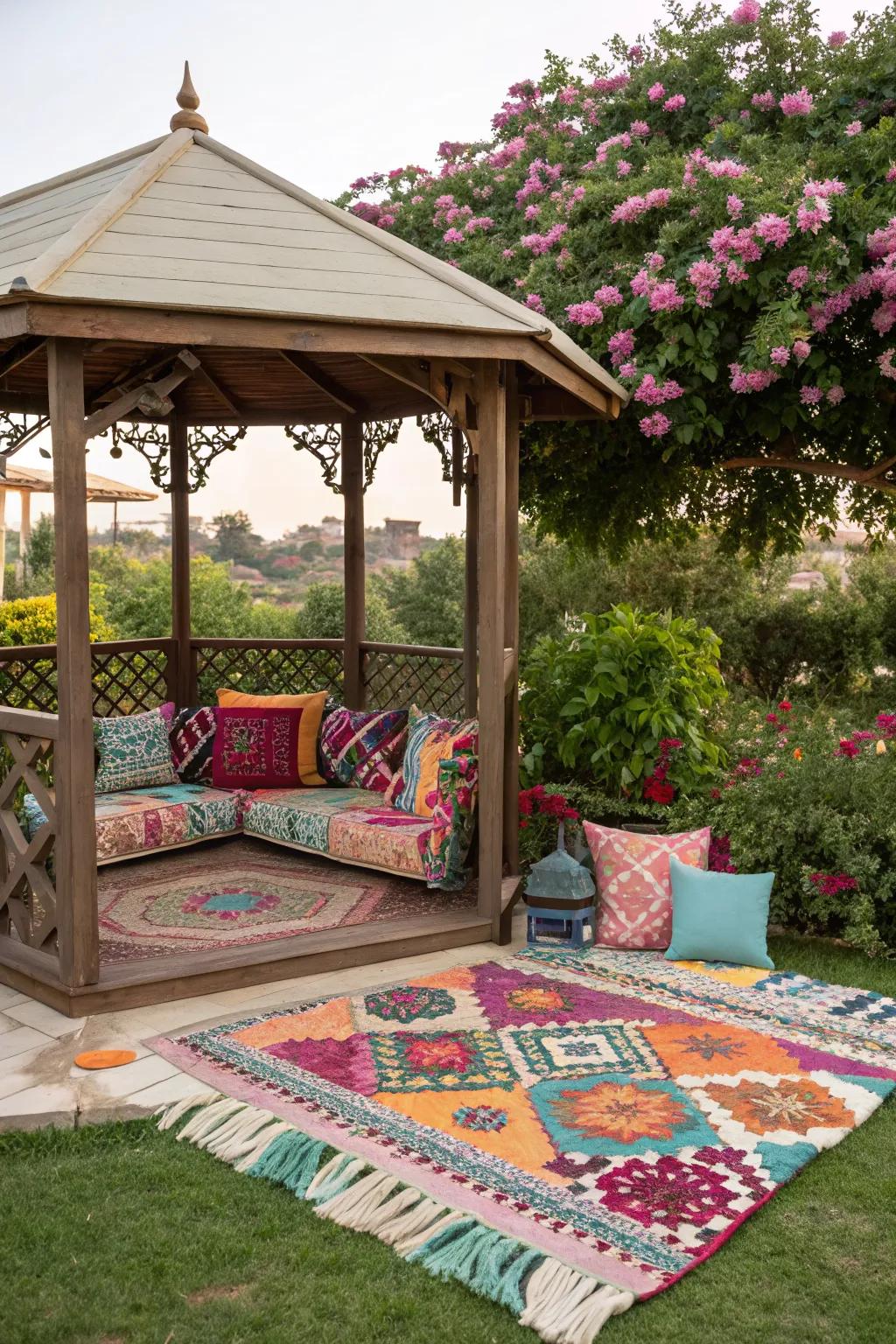 Add warmth and style with vibrant textiles.
