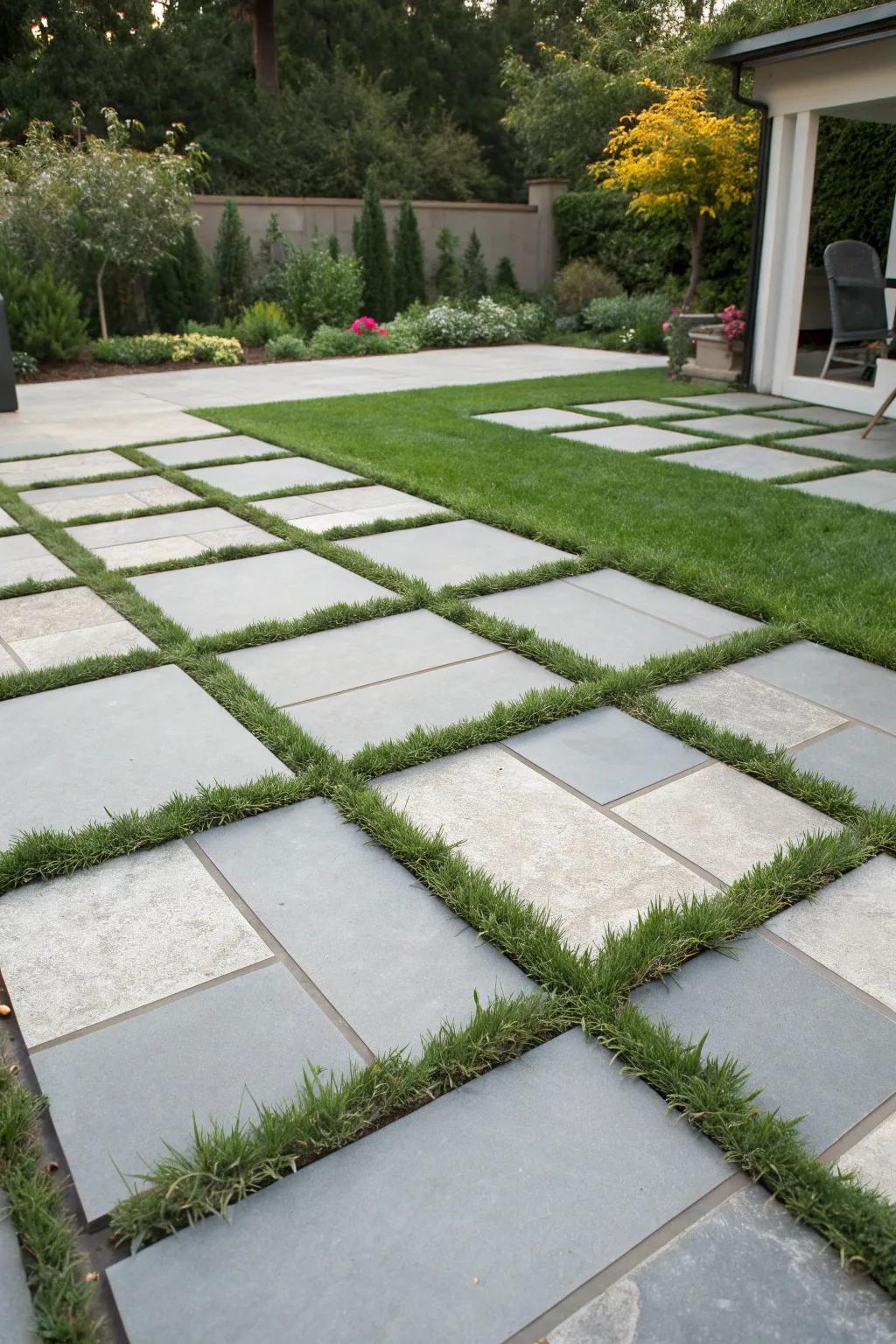 Geometric designs bring a modern flair to your patio.