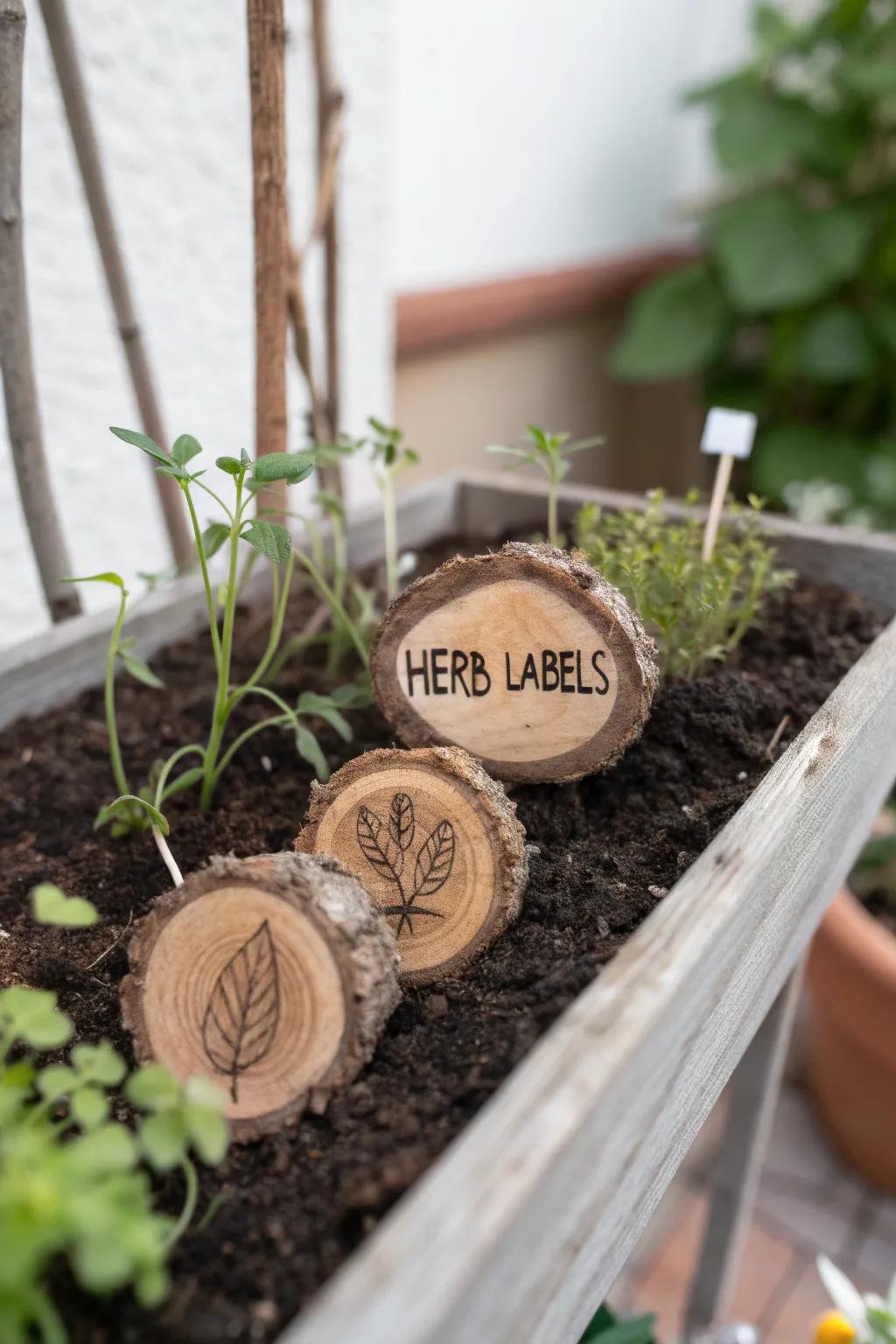Customizable DIY herb labels for a personalized garden touch.