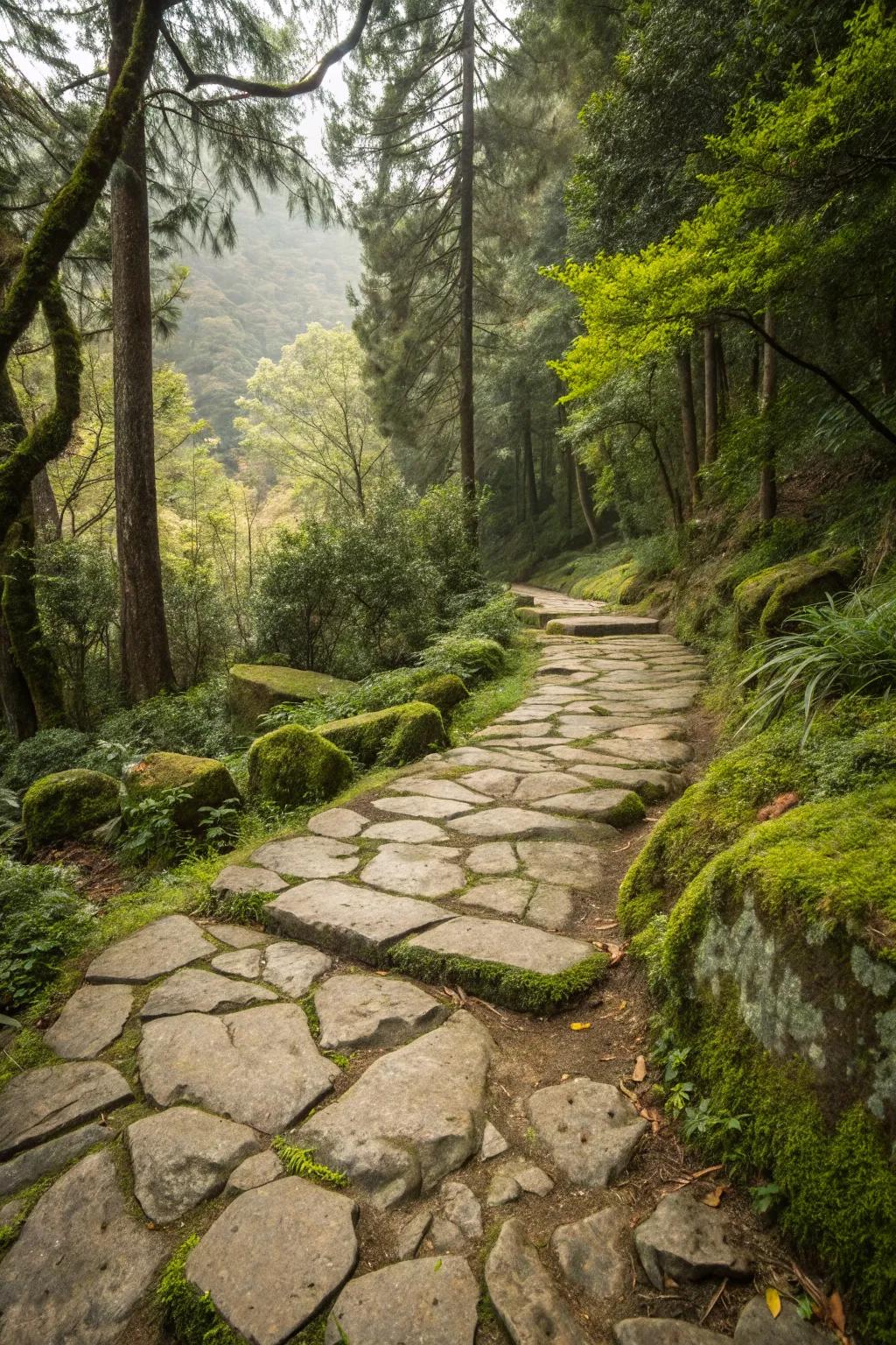 Embrace the beauty of natural stone for a rustic touch.