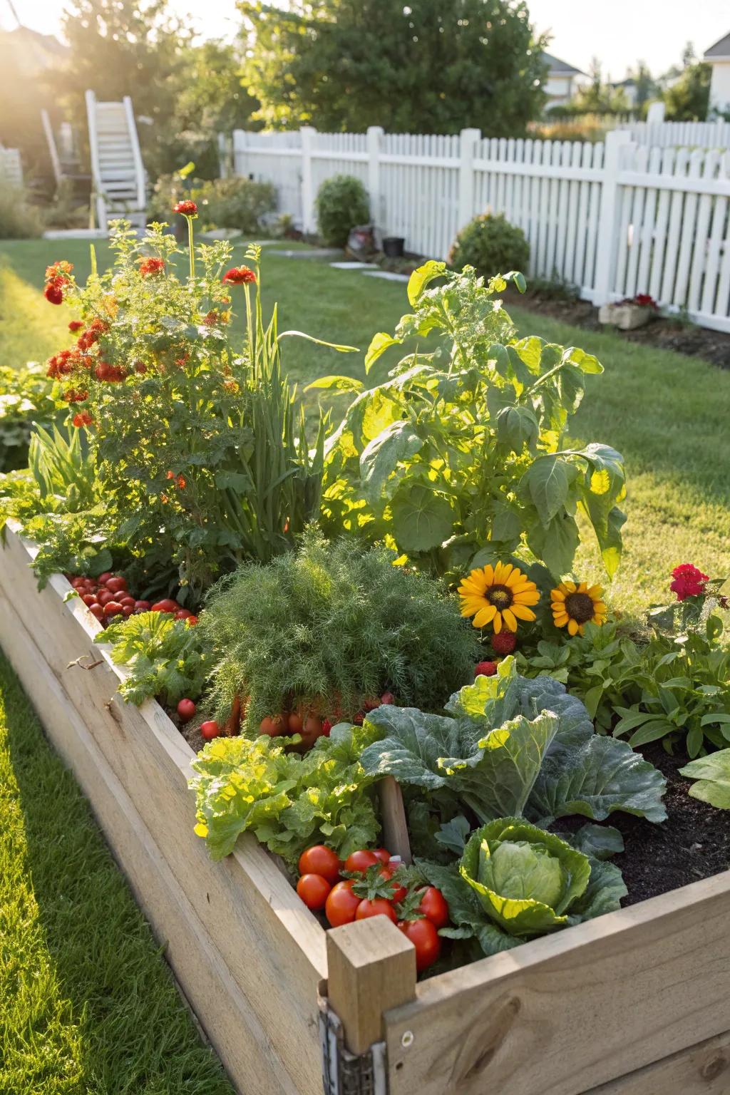 Elevate your garden game with a vibrant raised bed.
