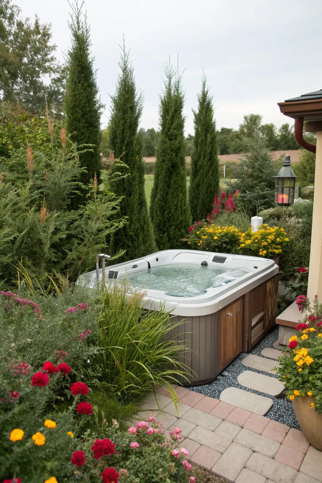 Greenery screens offer a lush, organic feel and excellent privacy.