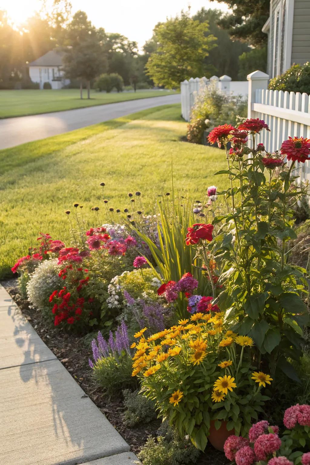 Varying plant heights add depth and interest.