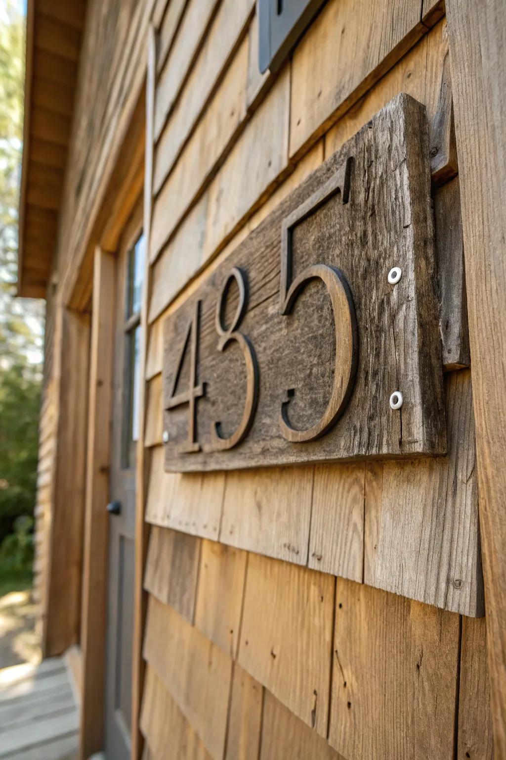 Wooden plaques offer a rustic and homely appeal.