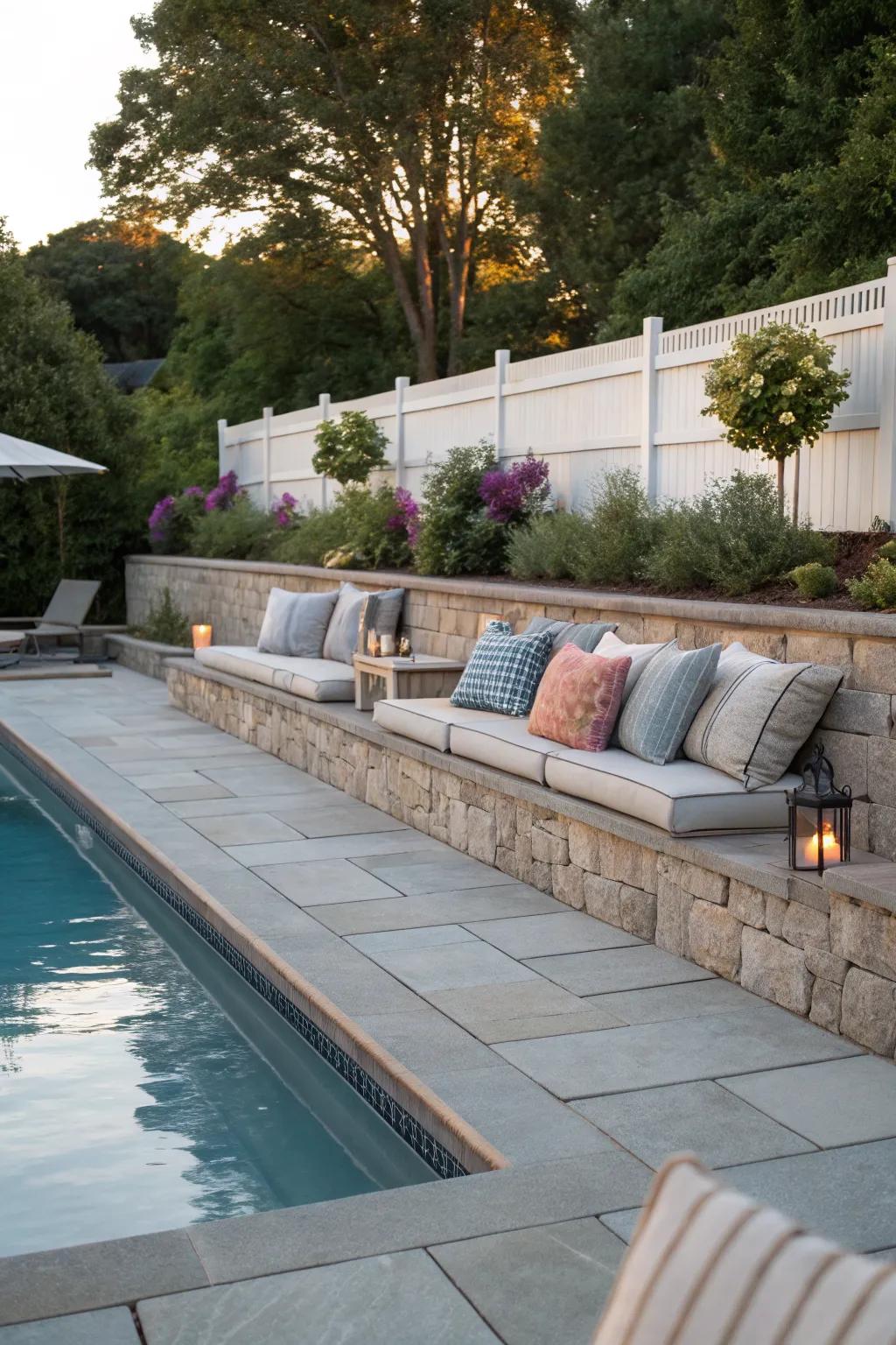 Comfort meets style with built-in seating.