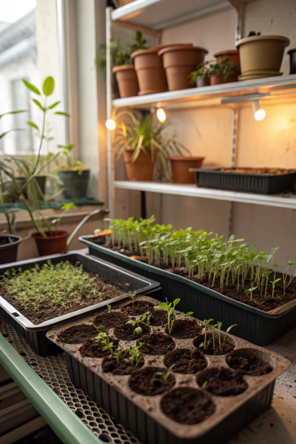 Tiny seedlings promising a lush future.