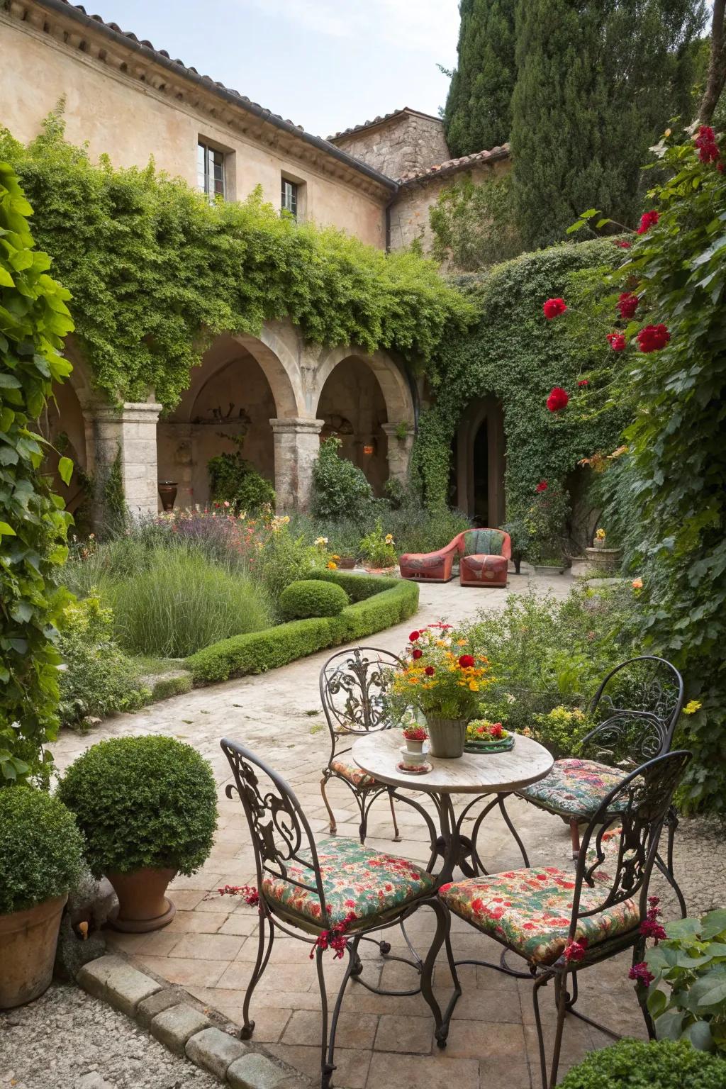 A cozy seating area perfect for relaxing with a cup of coffee.