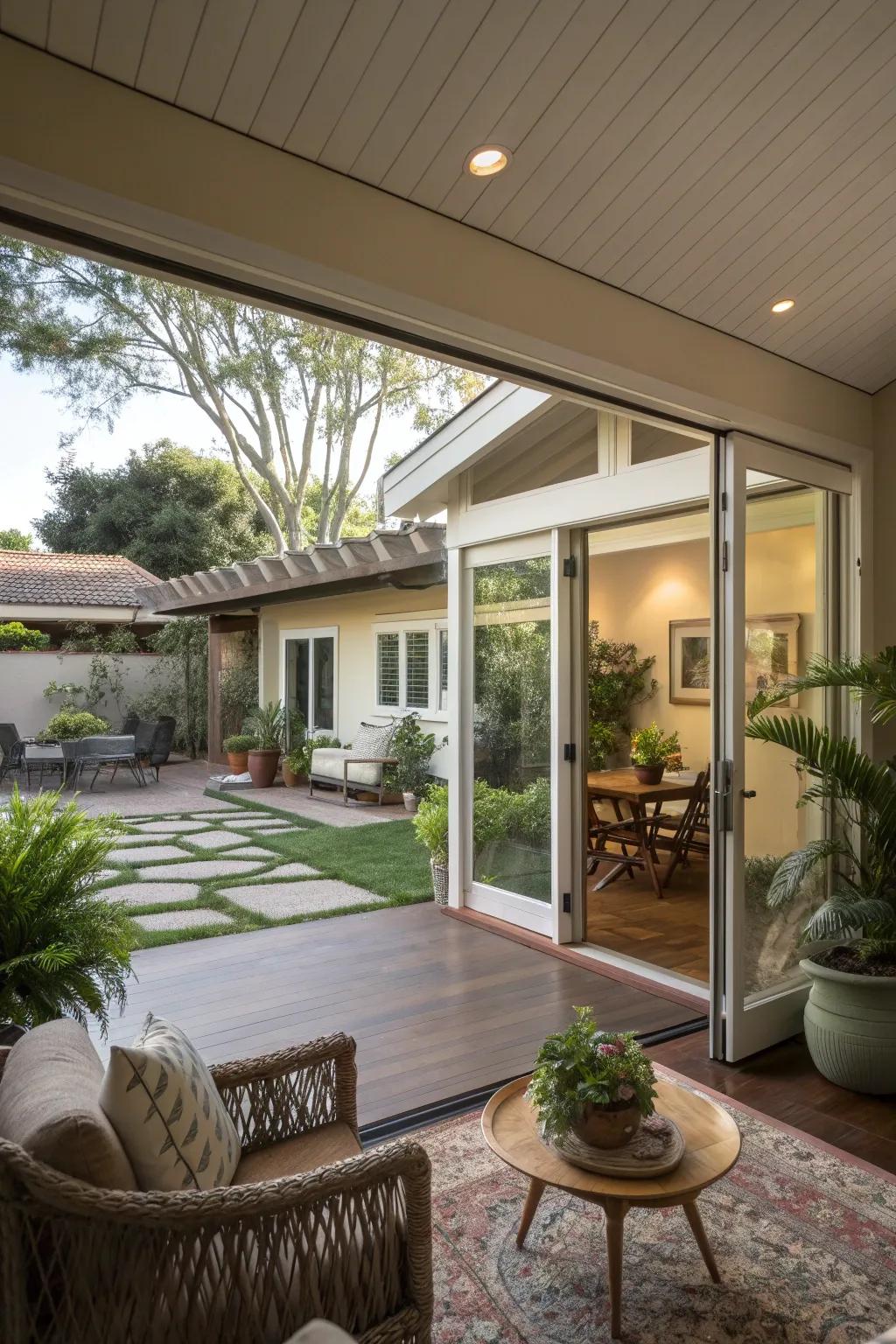 Achieve harmony with a seamless indoor-outdoor transition.