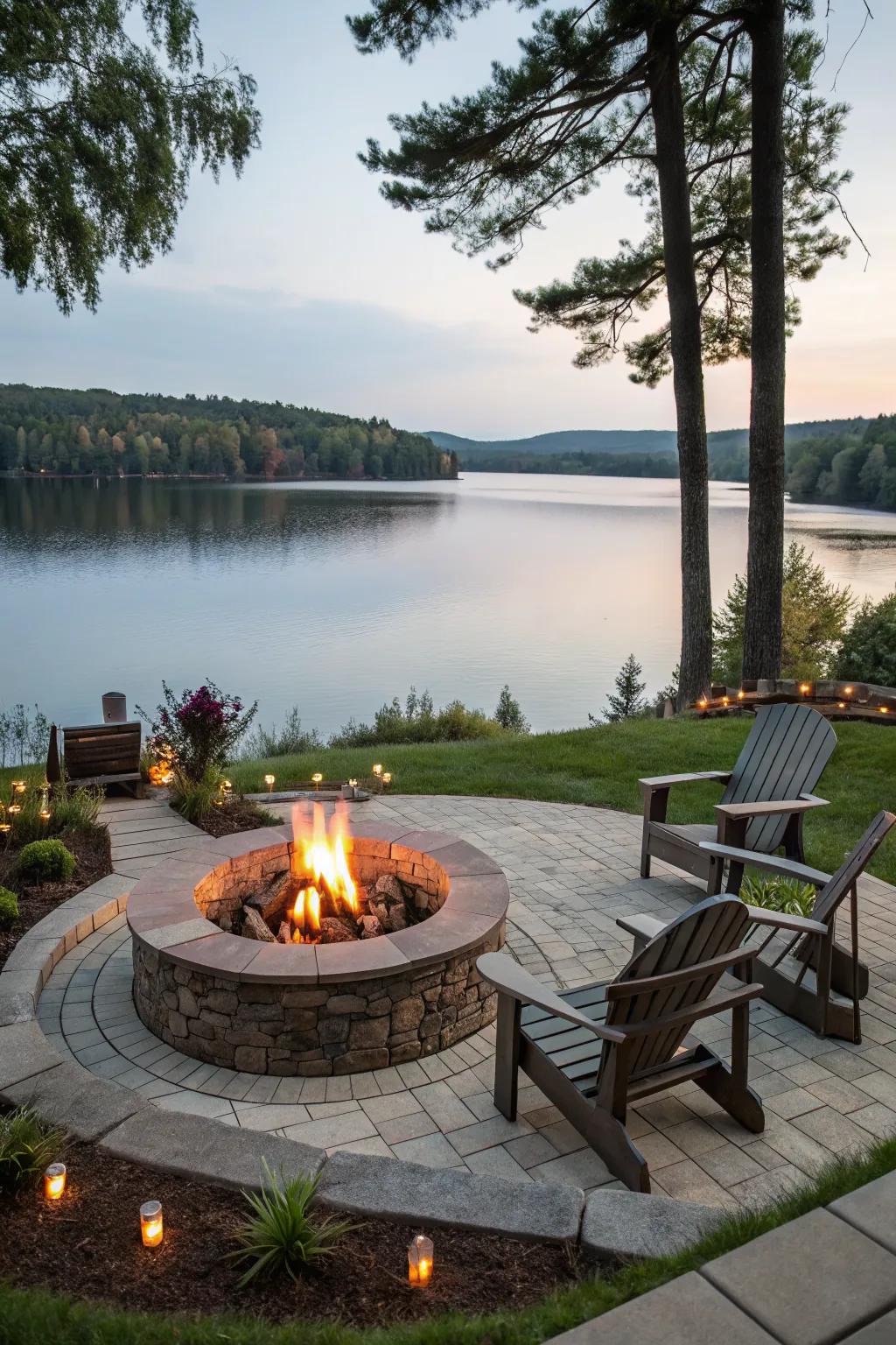 Warm up your evenings with a fire pit that invites conversation and comfort.