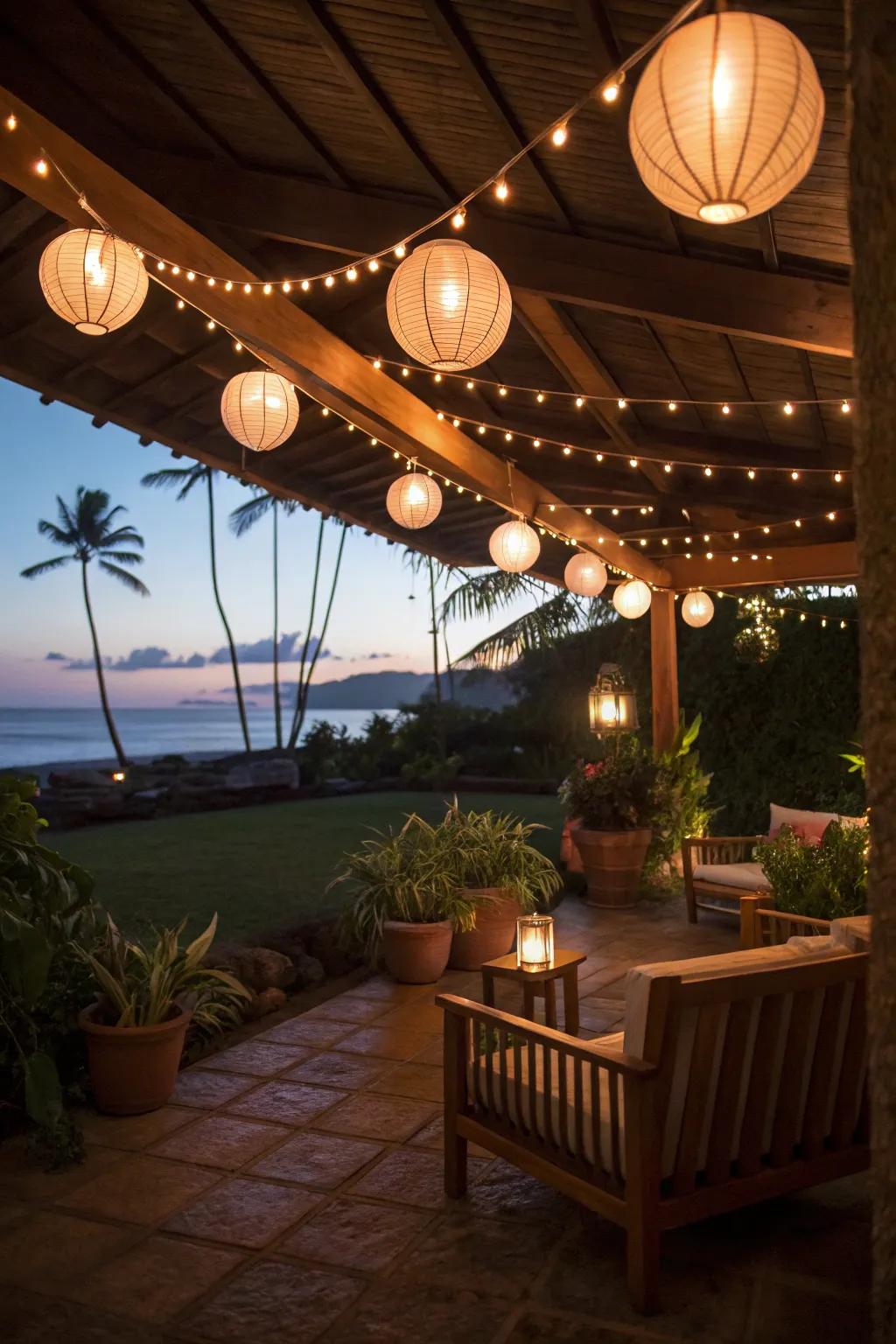Ambient lighting adds a touch of magic to your evenings.